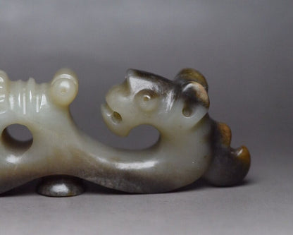 Chinese Natural Hetian Jade Hand Carving Exquisite Unique Statue Figurines Rare