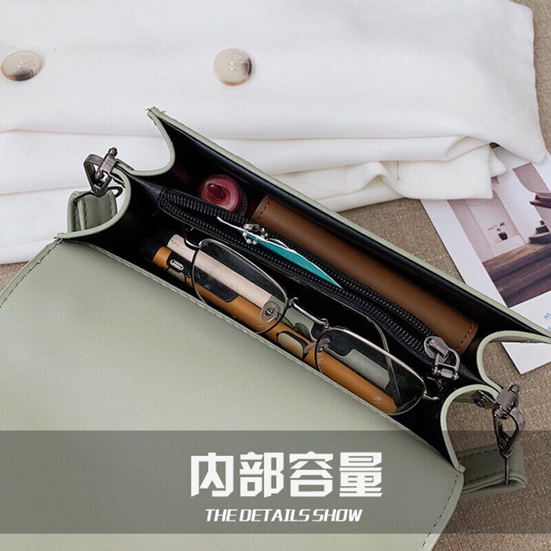 Female Casual Tote Bag Pu Leather Women's Handbag Rivet Shoulder Bags
