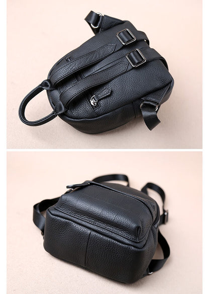 Croc Embossed Real Leather Backpack Rucksack Daypack Purse Cute bag Travel Purse
