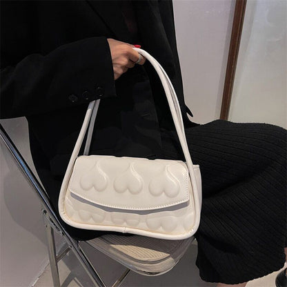 Shoulder Bags Women Shoulder Handbag Flap Hand Bag Heart Pattern Clutches