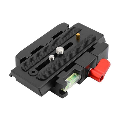 Quick Release Plate Camera Tripod Base with QR Clamp Adapter 1/4" and 3/8" Screw