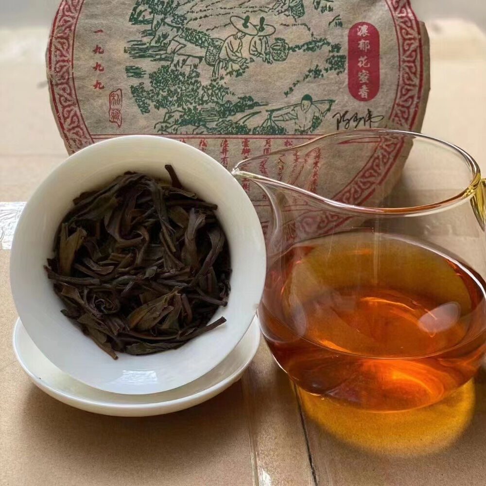 357g Yunnan Aged Pu'er Raw Tea Cake 1999 Tong Xing Hao Old Puerh Raw Tea Pu-erh