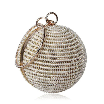 Ball Diamond Women Party Clutches Evening Wedding Bag Bridal Shoulder Handbag