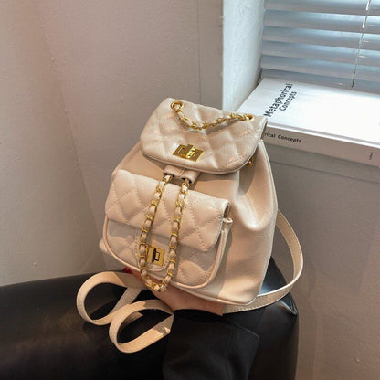 Backpack Shoulder Bag Chain Small Handbag Purse Polyester Traveling Softback 1PC