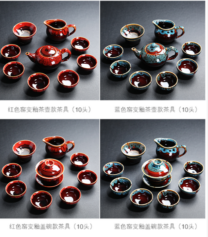 Household ceramic kiln Kung Fu small tea cup set