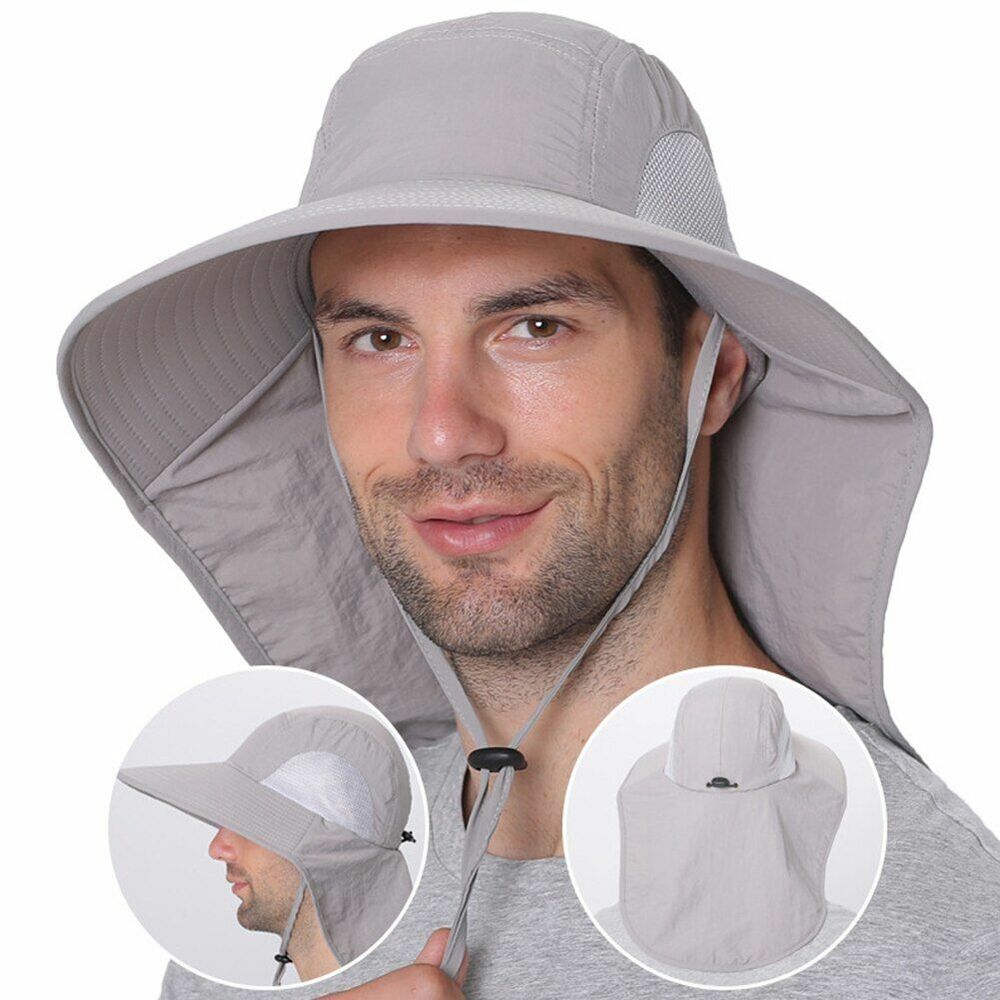 Summer Hat Sun Protection Cap Outdoor Fishing Hiking Anti UV 40*40*30 CM Nylon
