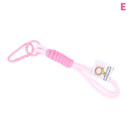 1Pc Braid Lanyard Phone Strap Carabiner Cord Bag Hanging Rope Keychain Pendant