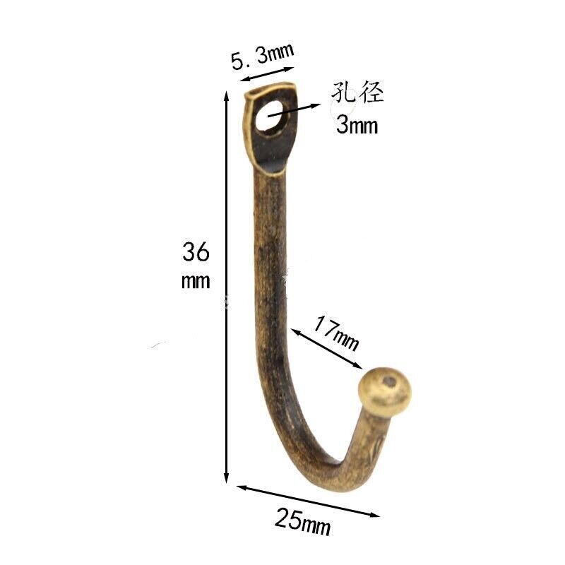 Iron Hooks 10Pcs Antique Single Bracket Wall Hanger Buckle Storage Towel Holders