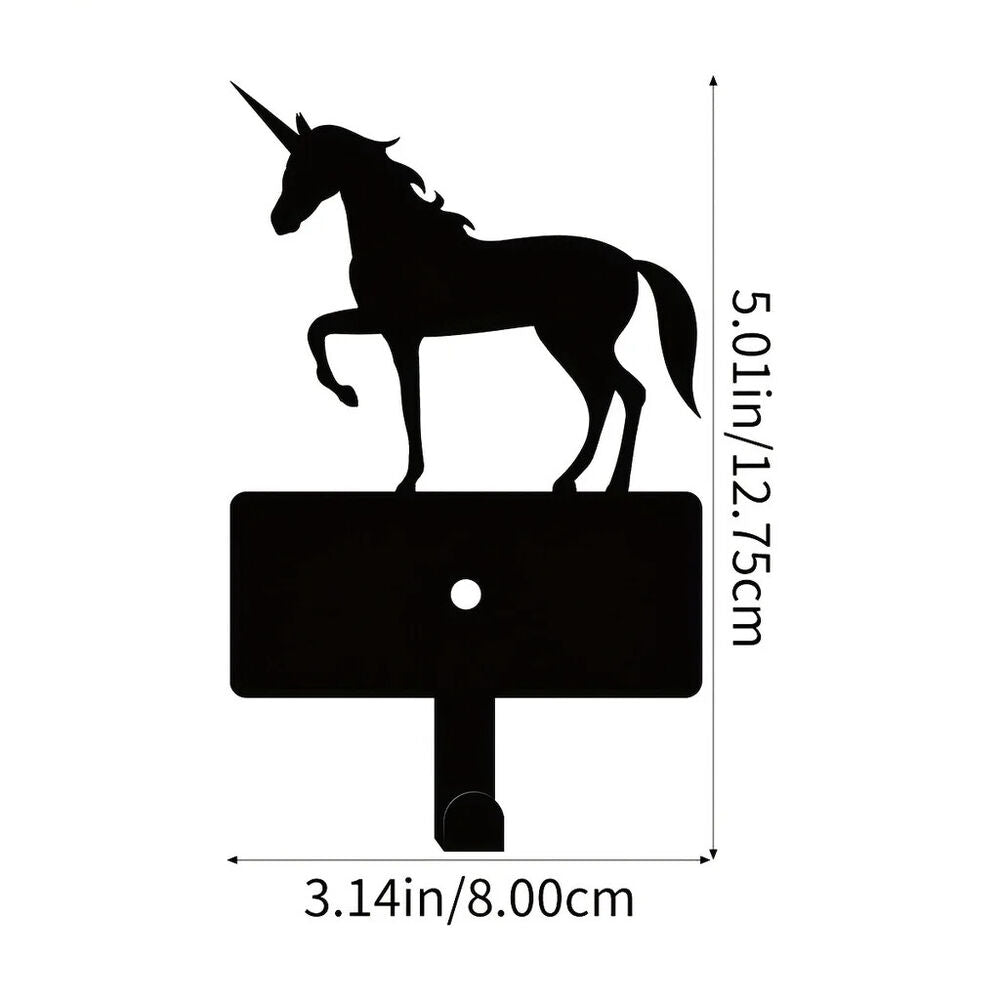 Metal Christmas Unicorn Hook, Key Belt Hanging Hook, Wall Decoration Hook