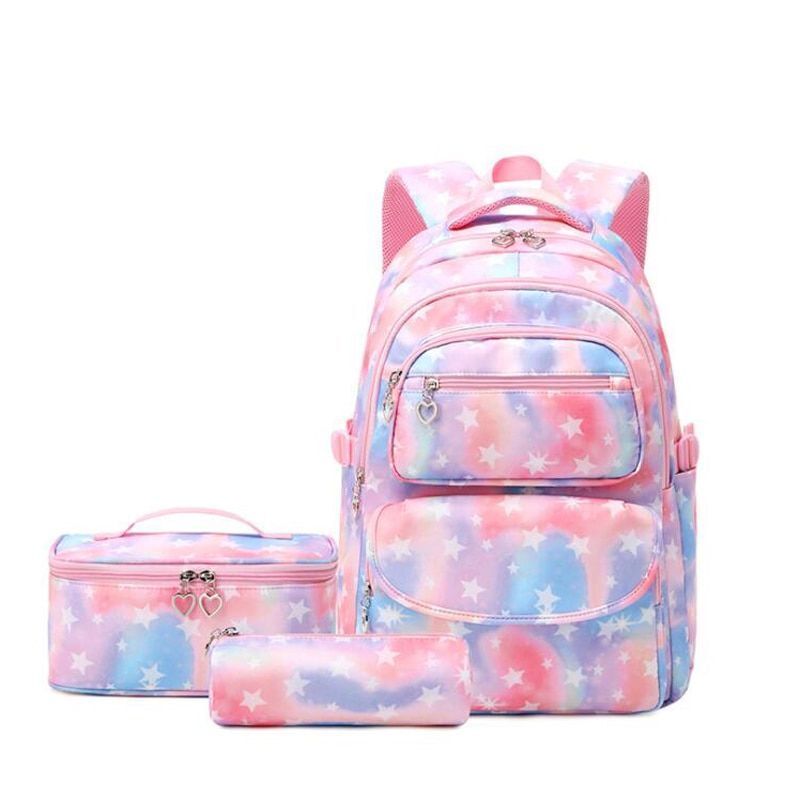 3 Pcs/Set School Backpack School Bags Waterproof Bookbag Pencil Case 29*16*43 CM