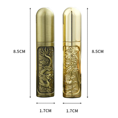 Toothpick Holders Portable Metal Lid Chinese Style Needle Storage Case 8.5x1.7cm