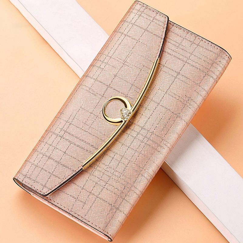 Wallets Genuine Leather Purse Long Elegant Money Bag Card Coin Holder 19*10*4 CM