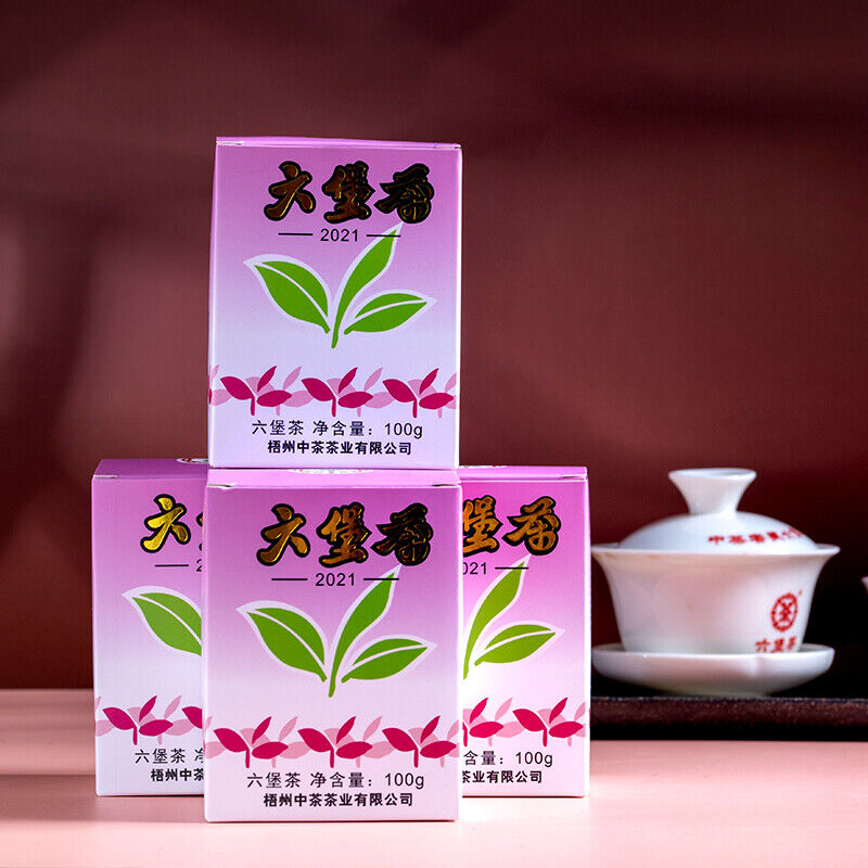 CHINATEA Brand Purple Box Lao Ba Zhong Cha Liu Bao Hei Cha Dark Tea Loose 100g