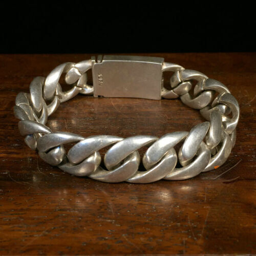 Chinese Asian Old Tibet Silver Horse Hand Cast Statue Bracelet Jewel Gift Nice