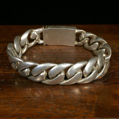 Chinese Asian Old Tibet Silver Horse Hand Cast Statue Bracelet Jewel Gift Nice