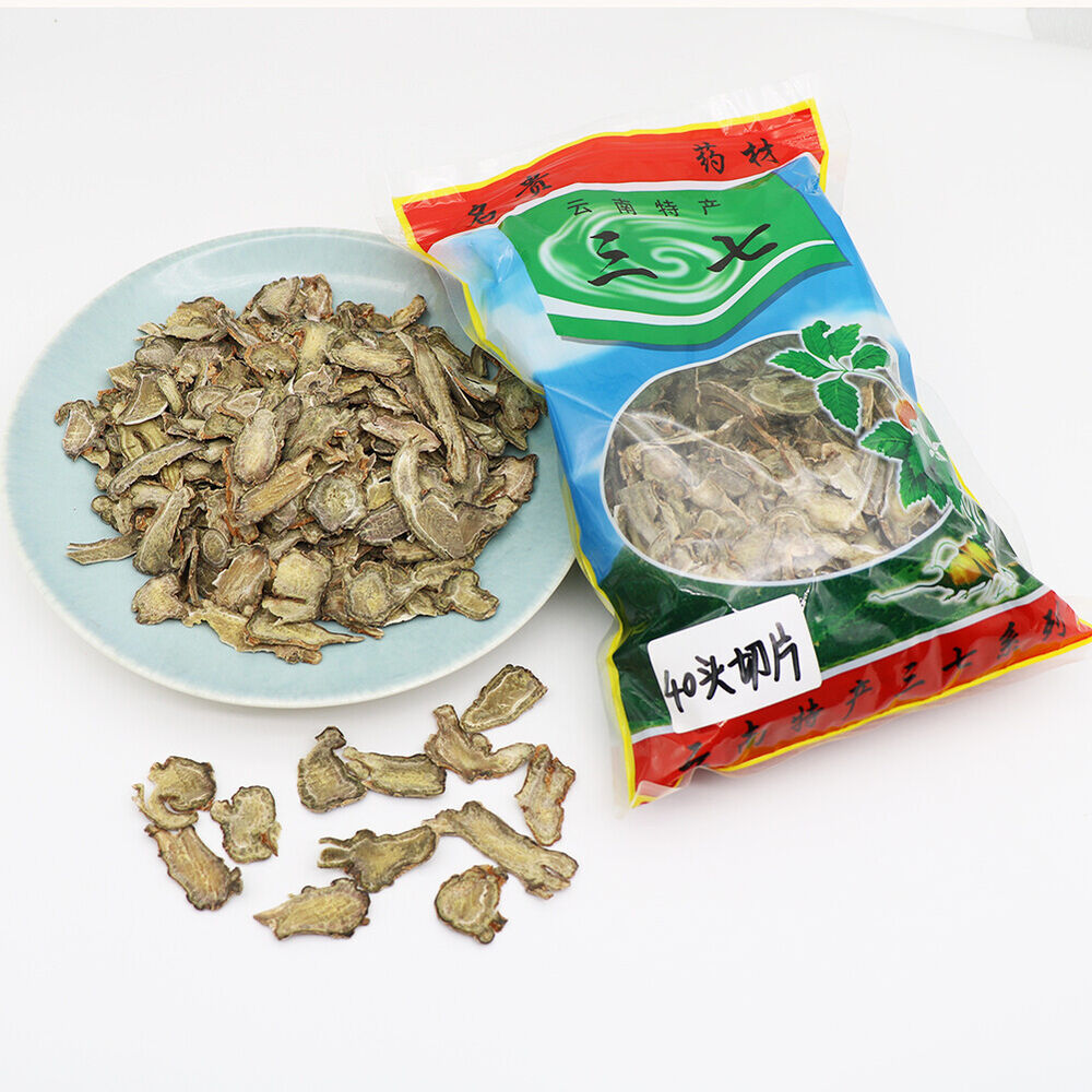 Sanqi Herbal Tea Yunnan Dried Panax Notoginseng Slices Chinese Herbal Medicine