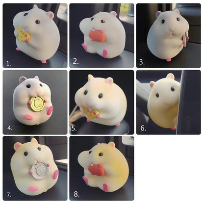 Car Dashboard Ornament Mini Hamster Figurine Auto Interior Decor Accessories 1pc