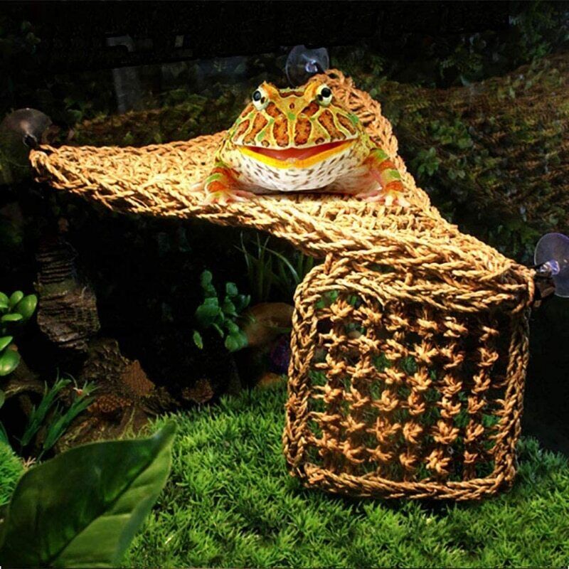 Reptile Hammock Seaweed Mat Small Hermit Bed Crabs Lounger Terrarium Decoration