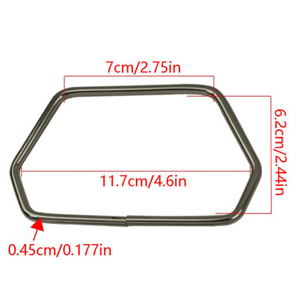 Hexagonal Trapezoid Metal Handle For Handbags Luggage Hardware DIY Bag Accessory