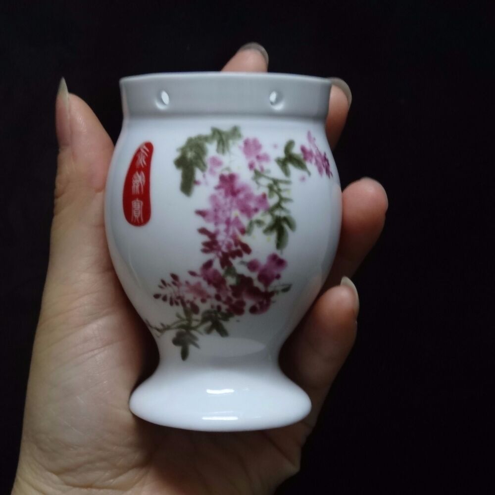 1pc Face Ceramic Moxibustion Cup Gua Sha Pot Warming Moxa Eye Wormwood Tool 艾灸艾条