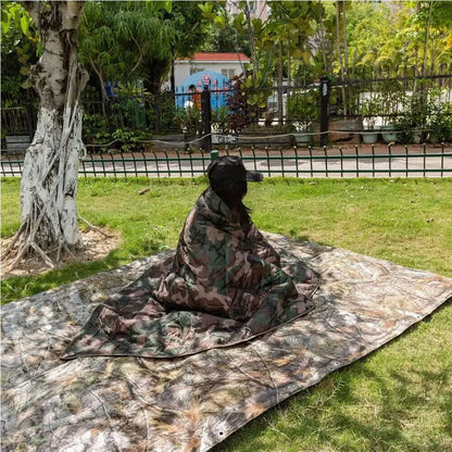 Camping Blankets Cotton Camo Quilted Pad Portable Jungle Light Single Comforter