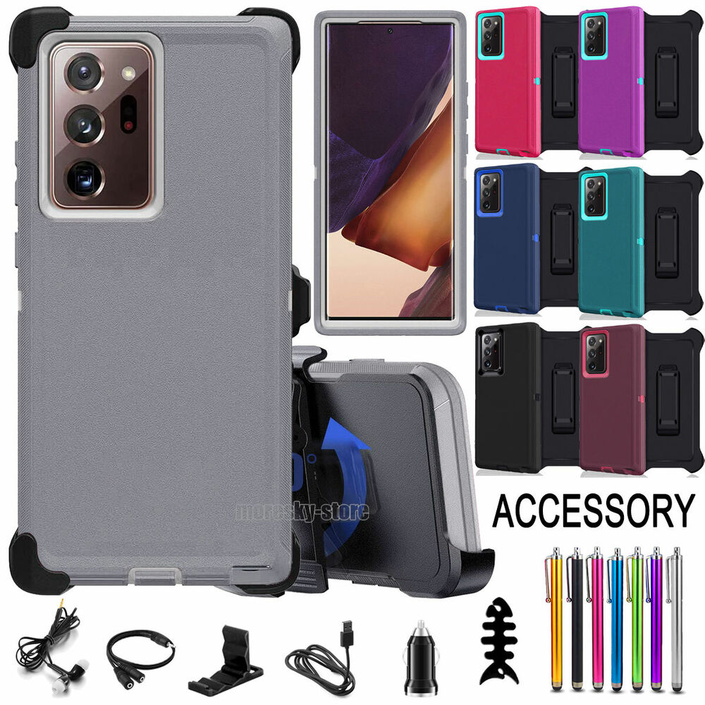 For Samsung Galaxy Note20 Ultra 5G Belt Holster Case Phone Cover + Accessories