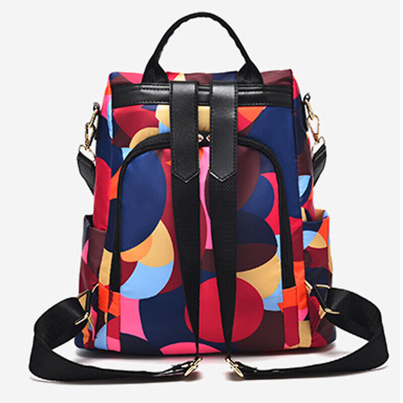 Women's Multicolor Backpack Travel anti-theft Oxford Rucksack Shoulder Bags