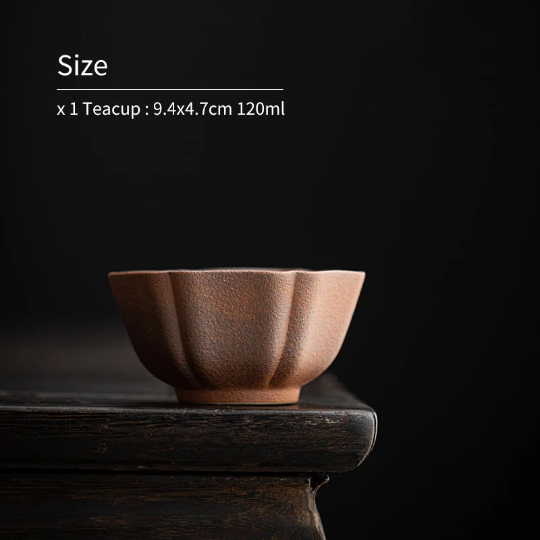 Coarse Pottery Teacup Chinese Tea Cup Tea Drinkware 120ml