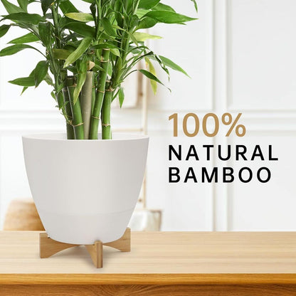 Bamboo Wood Plant Stand Pot Holder Home Office Decoration Indoor Outdoor Riser