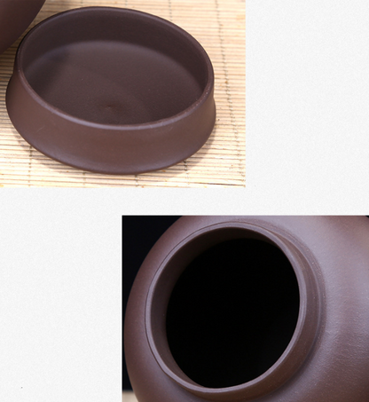 On Sales Sealed Canister For Loose Tea Real Yixing Zisha Purple Clay Tea Caddy