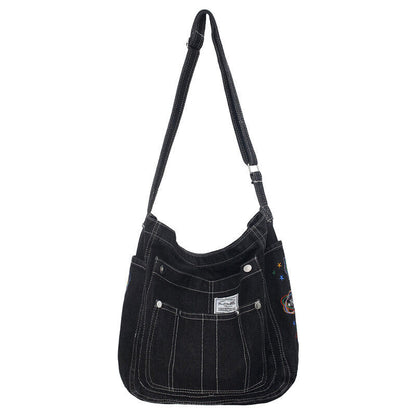 Women's Denim Tote Bag Adjustable Shoulder Crossbody Handbag Purse Gift