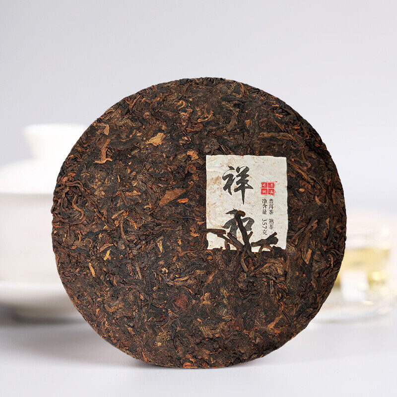 357g Yunnan Puerh Cooked Tea Cake Aged Pu-erh Ripe Tea Old Tree Pu'er Black Tea