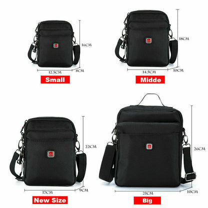 Men's Crossbody Bag Waterproof Purse Oxford 1680D Zipper Shoulder Bag Versatile