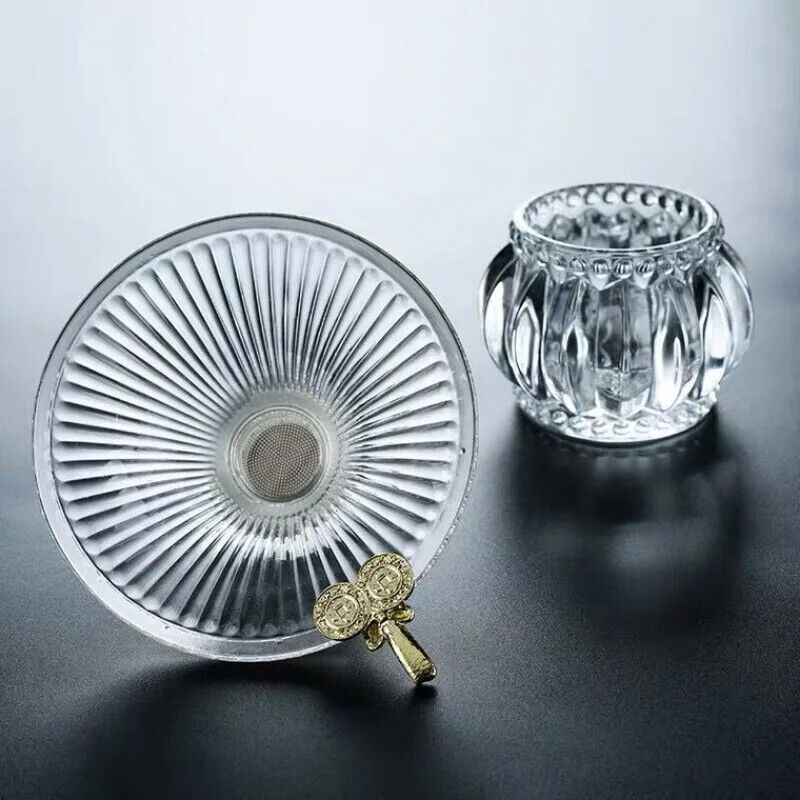 Tea Strainer Cup Thickened Glass Transparent Heat-Resistant Home Filter Infusers