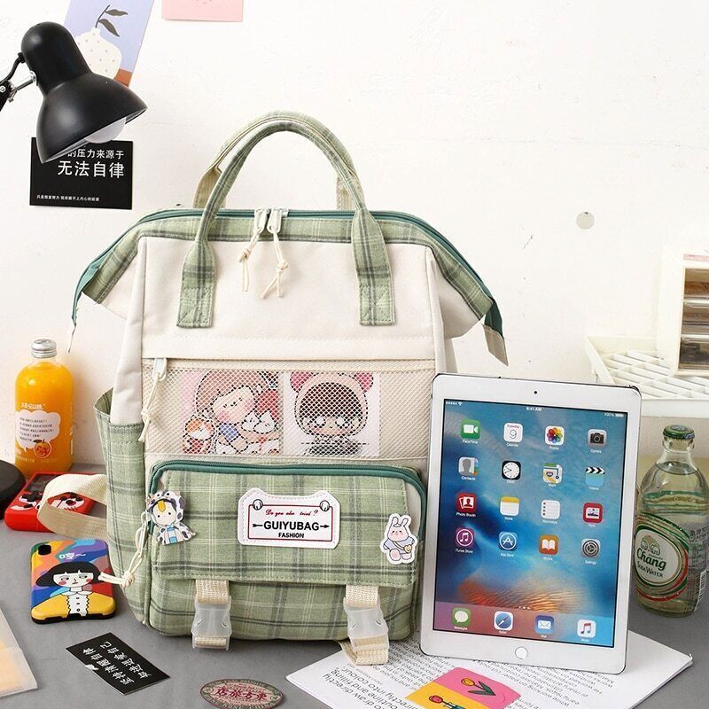 5 Set Women Backpack School Bags Teenage College Student Kids Book Bagpack