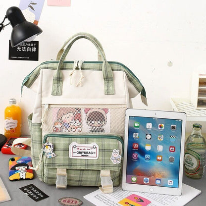 5 Set Women Backpack School Bags Teenage College Student Kids Book Bagpack