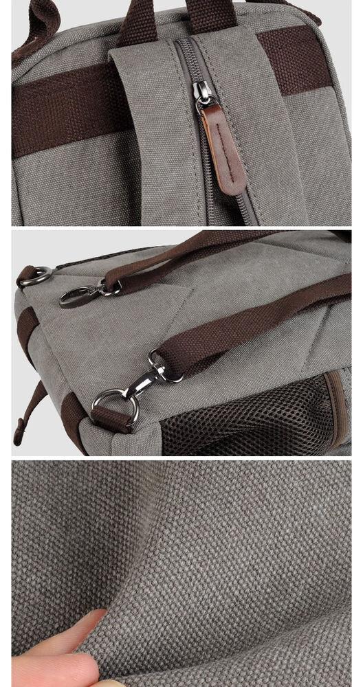 Convertible Canvas Small Mini Backpack Rucksack Chest Pack Sling Bag Travel