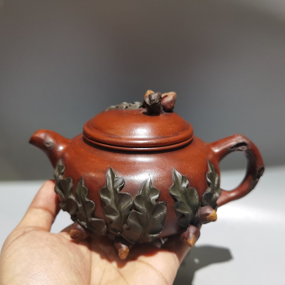 Vintage Chinese Yixing Purple Clay Teapot Zisha Ceremony Peach Teaware Collect
