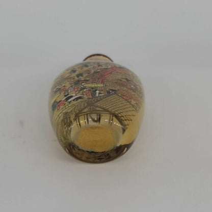 Chinese Old Beijing Glaze Inside Painting Painted Exquisite Pattern Snuff Bottle