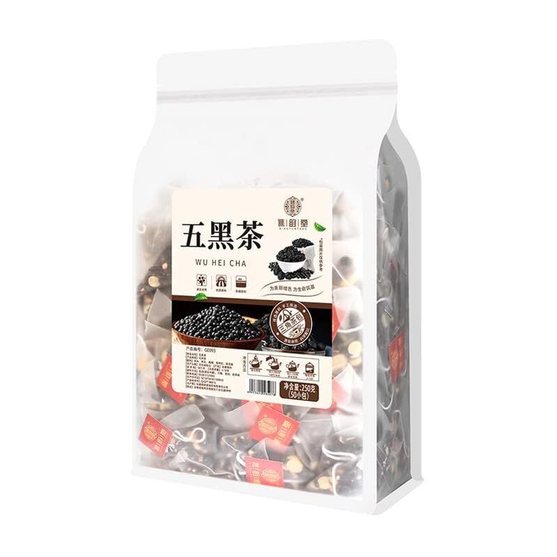 WuHei Tea Five Black Tea Mulberry Black Goji Berries TeaBag 250g (5g×50packets)