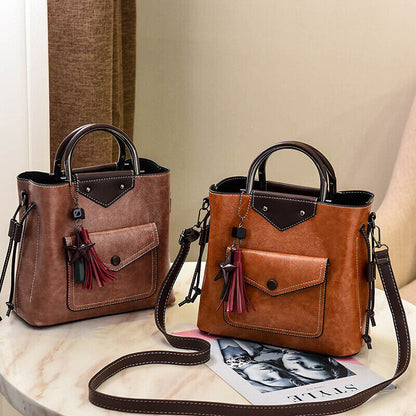 Women PU Leather HandbagBackpack Crossbody Shoulder Travel Bags Rucksack Satchel