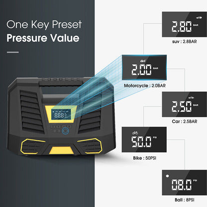 New Electric Car Tire Inflator Pump 150PSI Portable Car Air Compressor 12V Best!
