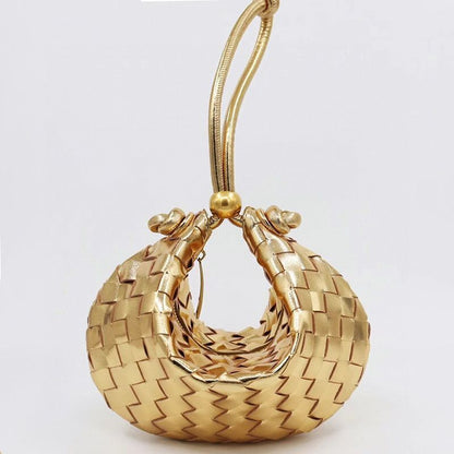 Hand-woven Cowhide Leather Handbag Soft Crisscross Purse 33*25*5 CM 29*25*10 CM