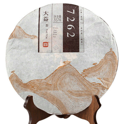 357g Menghai Dayi Classic 7262 Ripe Pu'er Tea Aged Puer Top-grade Pu Erh Tea