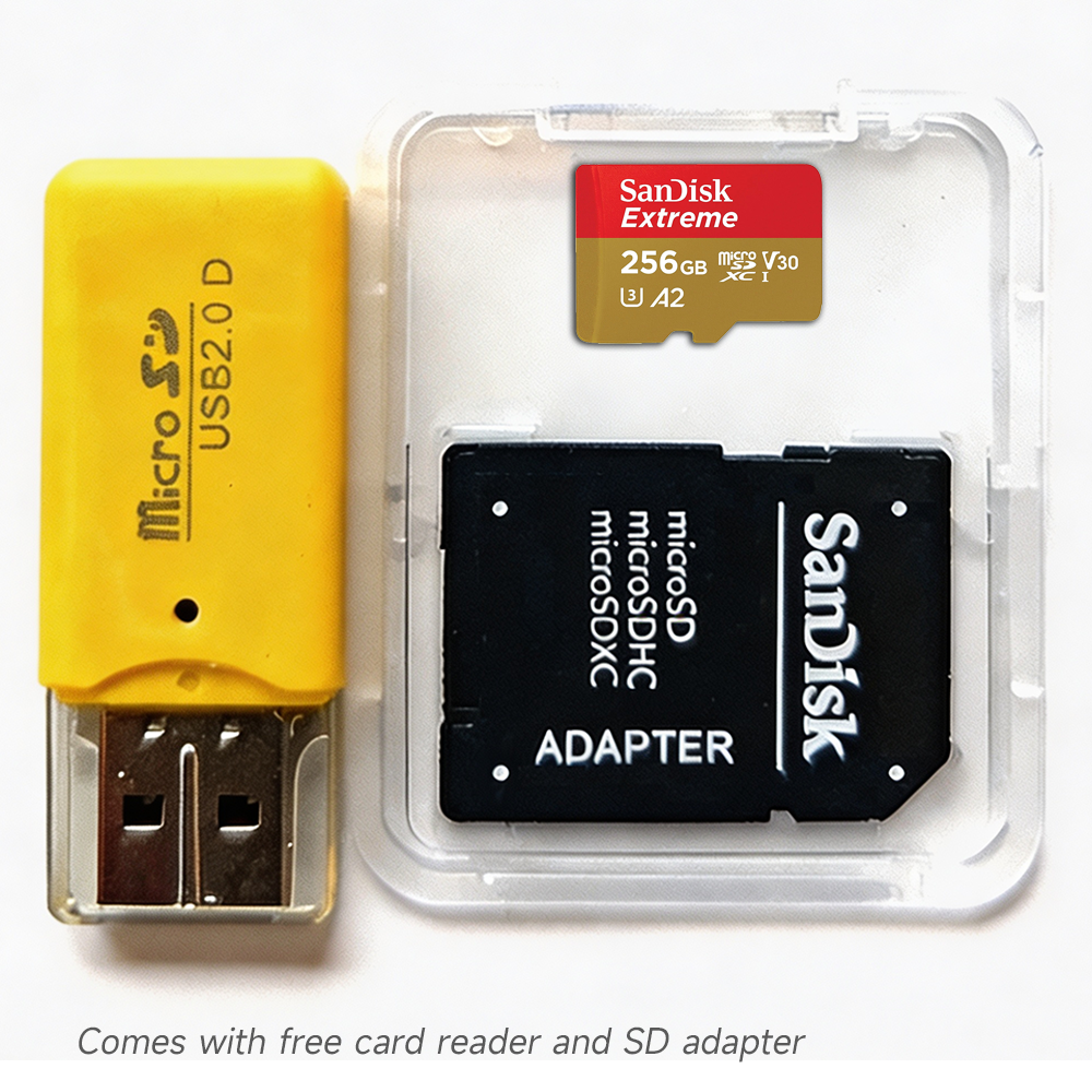 SanDisk Extreme microSD Card 32GB /64GB /128GB /256GB w/ Card Reader +SD Adapter