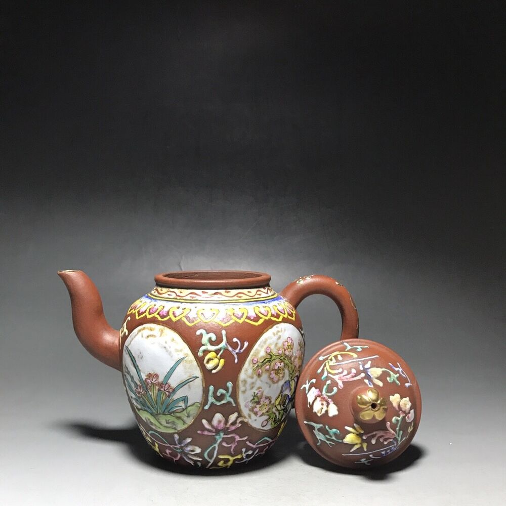 vintage chinese yixing purple clay teapot zisha ceremony teaware collection rare