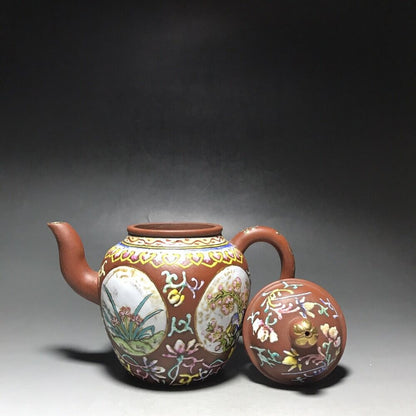 vintage chinese yixing purple clay teapot zisha ceremony teaware collection rare