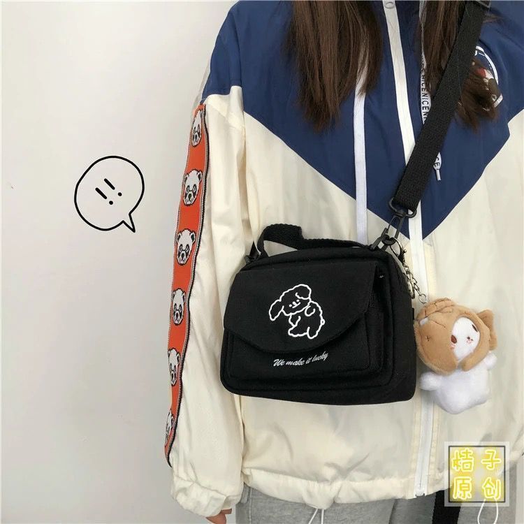 Bags Ladies Canvas Printed Cute Envelope Bag Student Shoulder Bag Evening Purse