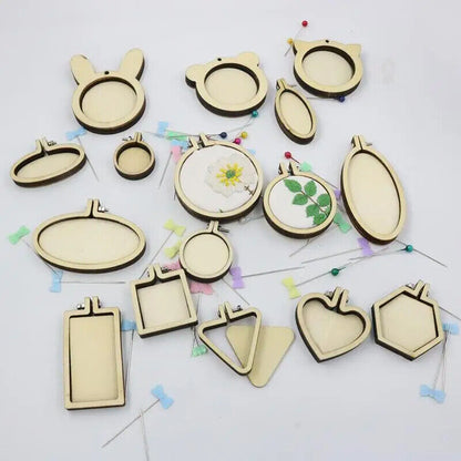 Mini Embroidery Hoop Wooden Ring DIY Cross Stitch Needle Frame Craft Sewing Tool