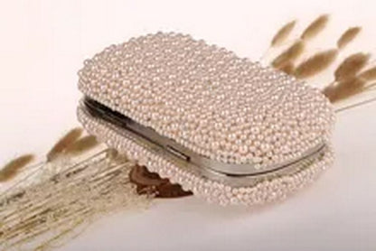 Real None Women Handbags Bolsa All Pure Pearl Lady's Wedding Evening Handbags